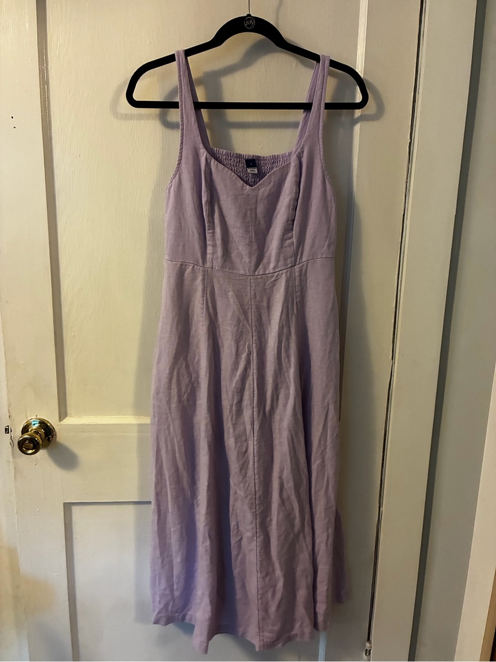 Old Navy Sweetheart Lavender Midi Linen Dress - Lightweight Summer Slip Dress